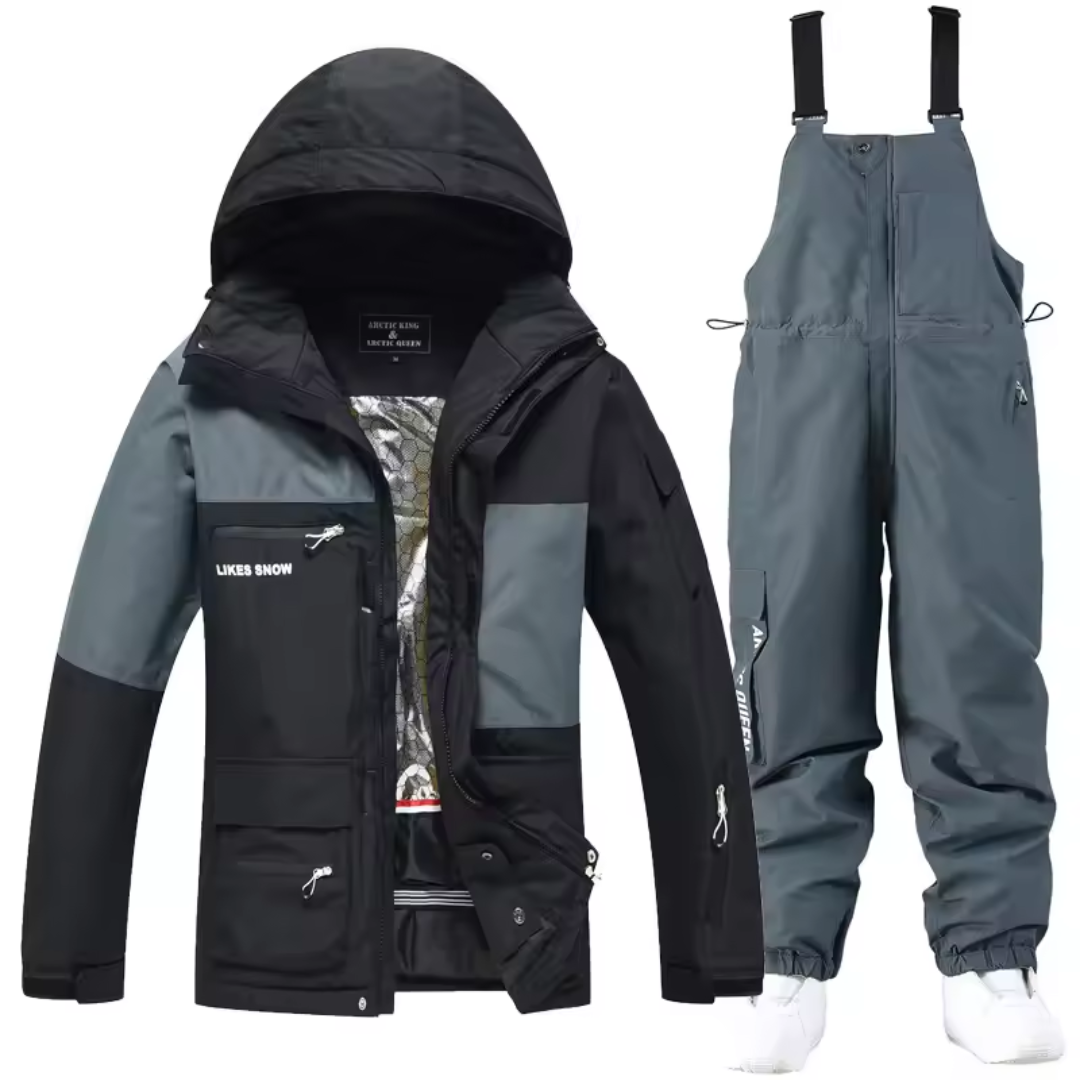 Unisex Ski Suit - Loose Fit Ski Jacket & Pants Set-Frozenoir-