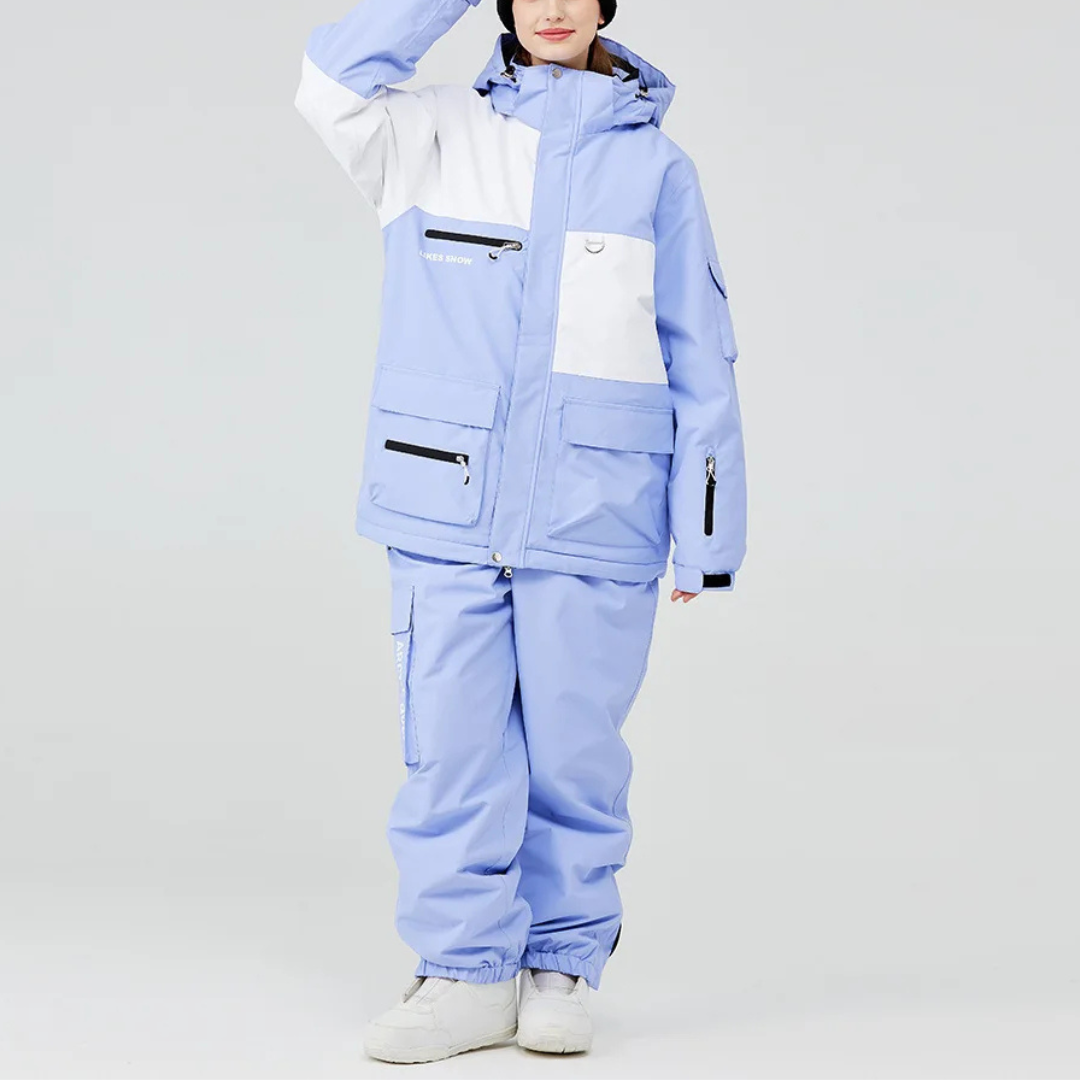 Unisex Ski Suit - Loose Fit Ski Jacket & Pants Set-Frozenoir-