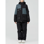 Unisex Ski Suit - Loose Fit Ski Jacket & Pants Set-Frozenoir-Black-s-