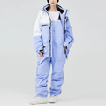 Unisex Ski Suit - Loose Fit Ski Jacket & Pants Set-Frozenoir-Sky Blue-s-