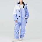 Unisex Ski Suit - Loose Fit Ski Jacket & Pants Set-Frozenoir-Sky Blue-s-