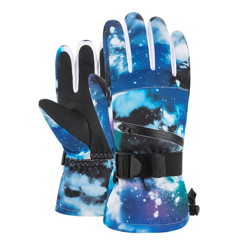 Warm Ski Gloves - Max Protection for Ski & Snowboard-Frozenoir-Blue-s-