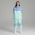 Women's 2-Piece Ski Suit - Ski Jacket & Pants Set-Frozenoir-Light Green-xs-