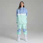 Women's 2-Piece Ski Suit - Ski Jacket & Pants Set-Frozenoir-Light Green-xs-