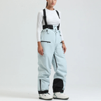 Women's Baggy Ski Pants - Waterproof & Loose for Snow-Frozenoir-Light Blue-s-