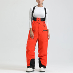 Women's Baggy Ski Pants - Waterproof & Loose for Snow-Frozenoir-Orange-s-
