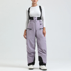 Women's Baggy Ski Pants - Waterproof & Loose for Snow-Frozenoir-Purple-s-