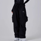 Women's Baggy Snowboard Pants - Waterproof, Loose Fit-Frozenoir-Black-s-