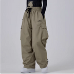Women's Baggy Snowboard Pants - Waterproof, Loose Fit-Frozenoir-Green-s-