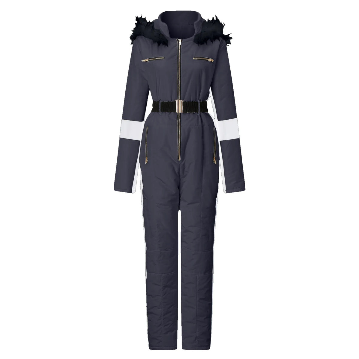 Women's Belted Ski Suit - Stylish & Warm for Ladies-Frozenoir-