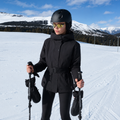 Women's Black Ski Jacket | Insulated & Warm, Hooded