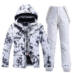 Women's Black Ski Suit - Warm & Waterproof for Winter-Frozenoir-Black/White-xs-