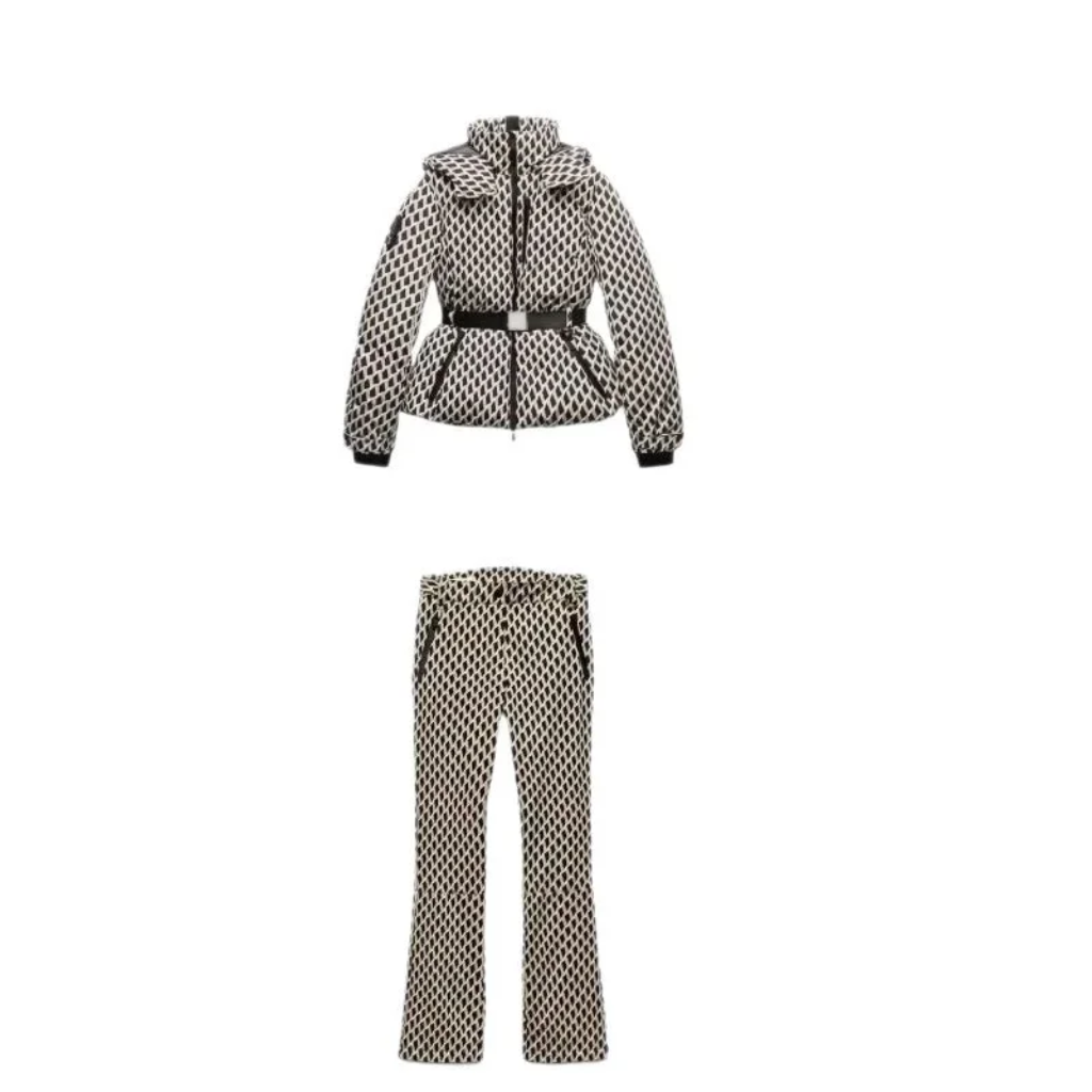 Women's One Piece Ski Suit - Hooded Alpine Chic