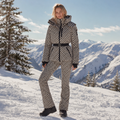 Damen Skianzug One Piece – Alpine Chic mit Kapuze