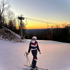 Women's One Piece Ski Suit - Striped & Hooded for Ladies-Frozenoir-
