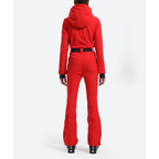 Women's One Piece Ski Suit - Striped & Hooded for Ladies-Frozenoir-