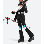 Women's One Piece Ski Suit - Striped & Hooded for Ladies-Frozenoir-