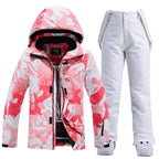 Women's Pink Ski Suit - Warm & Waterproof for Winter-Frozenoir-Pink/White-xs-