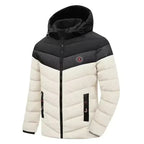 Women's Plush Winter Jacket - Hooded Fleece Coat-Frozenoir-Beige-s-