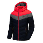 Women's Plush Winter Jacket - Hooded Fleece Coat-Frozenoir-Red-s-
