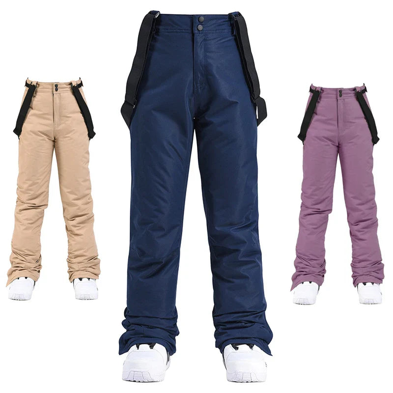 Women's Ski Pants - Insulated & Waterproof for Snow-Frozenoir-