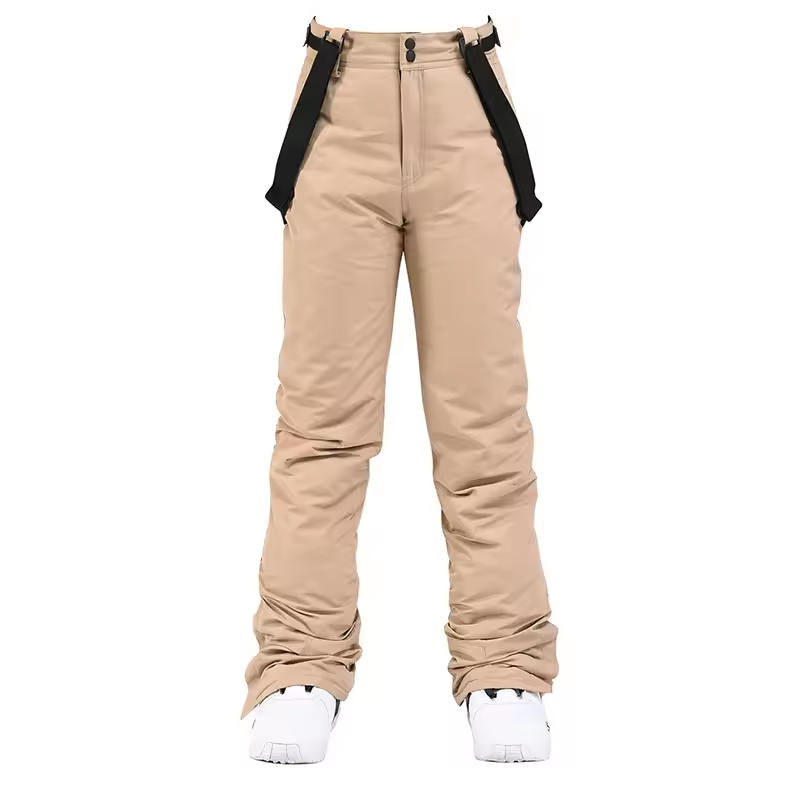 Women's Ski Pants - Insulated & Waterproof for Snow-Frozenoir-Khaki-xs-