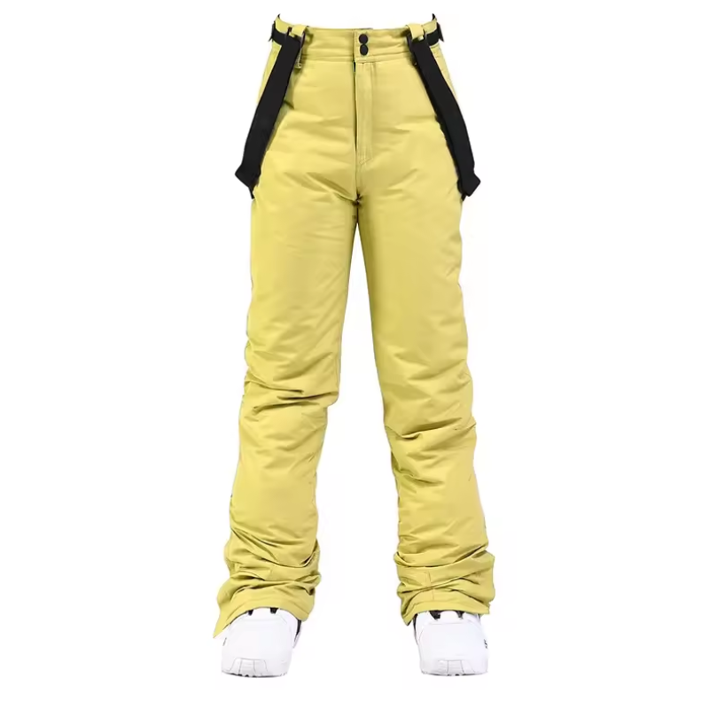 Women's Ski Pants - Insulated & Waterproof for Snow-Frozenoir-Yellow-xs-