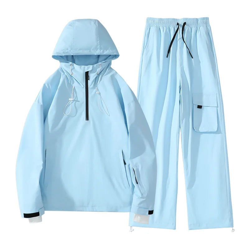 Women's Ski Suit - Baggy Snowboard Jacket & Pants Set-Frozenoir-