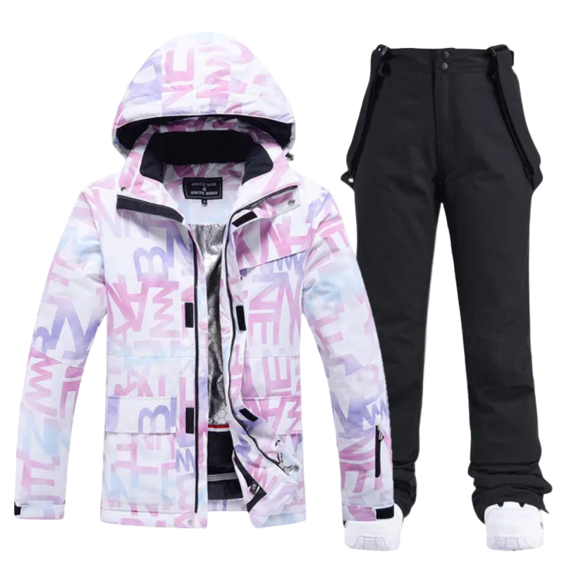 Women's Ski Suit - Warm & Stylish for Ladies-Frozenoir-Purple/Black-xs-