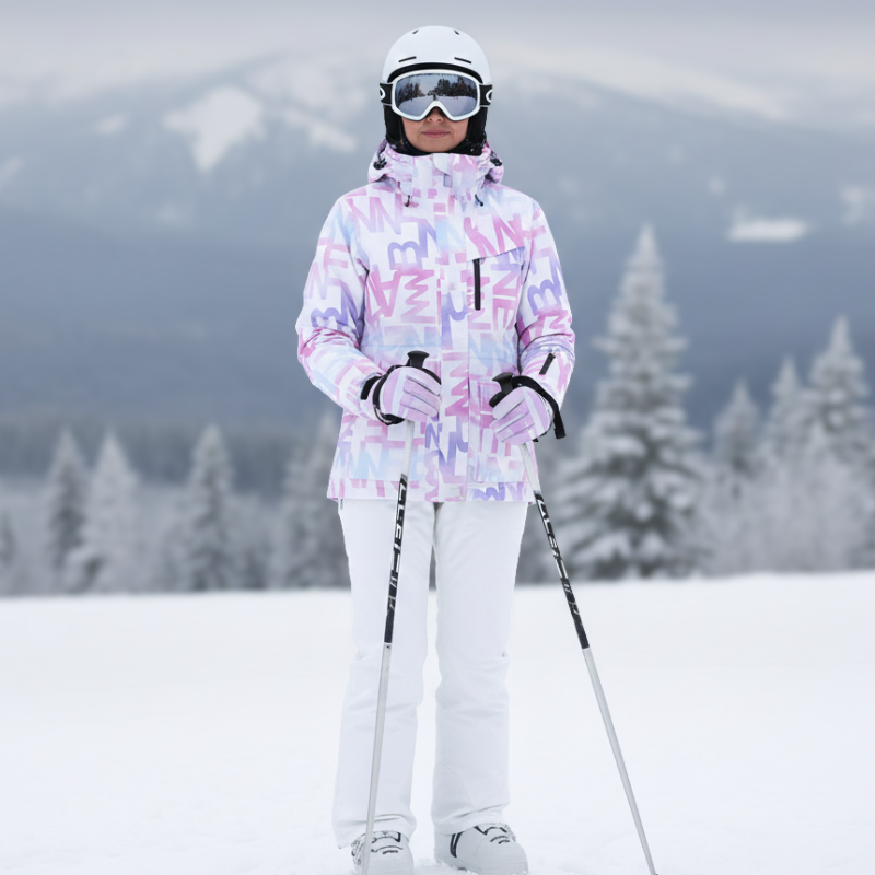 Women's Ski Suit - Warm & Stylish for Ladies-Frozenoir-Purple/White-xs-