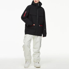 Women's Ski Suit - Waterproof Ski Jacket & Pants Set-Frozenoir-Black/White-s-