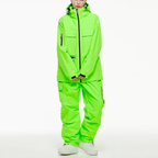 Women's Ski Suit - Waterproof Ski Jacket & Pants Set-Frozenoir-Green-s-