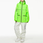 Women's Ski Suit - Waterproof Ski Jacket & Pants Set-Frozenoir-Green/Black-s-
