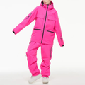 Women's Ski Suit - Waterproof Ski Jacket & Pants Set-Frozenoir-Pink-s-