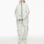 Women's Ski Suit - Waterproof Ski Jacket & Pants Set-Frozenoir-White-s-