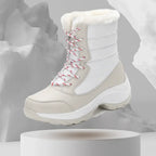 Women's Snow Boots - Waterproof & Insulated for Winter-Frozenoir-White-35-
