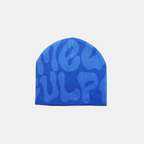 Y2K Graphic Beanie - Printed Knit Hat-Frozenoir-Blue-
