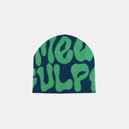 Y2K Graphic Beanie - Printed Knit Hat-Frozenoir-Dark Green-