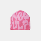Y2K Graphic Beanie - Printed Knit Hat-Frozenoir-Pink-