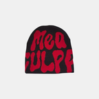 Y2K Graphic Beanie - Printed Knit Hat-Frozenoir-Red-