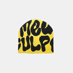Y2K Graphic Beanie - Printed Knit Hat-Frozenoir-Yellow-